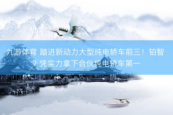 九游体育 踏进新动力大型纯电轿车前三！铂智 7 凭实力拿下合伙纯电轿车第一
