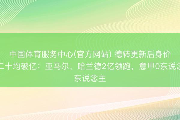 中国体育服务中心(官方网站) 德转更新后身价前二十均破亿：亚马尔、哈兰德2亿领跑，意甲0东说念主