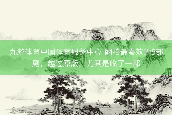 九游体育中国体育服务中心 翻拍最奏效的5部剧，越过原版，尤其是临了一部
